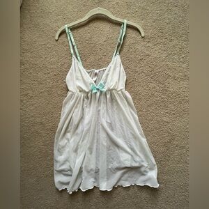 White and Mint Green babydoll